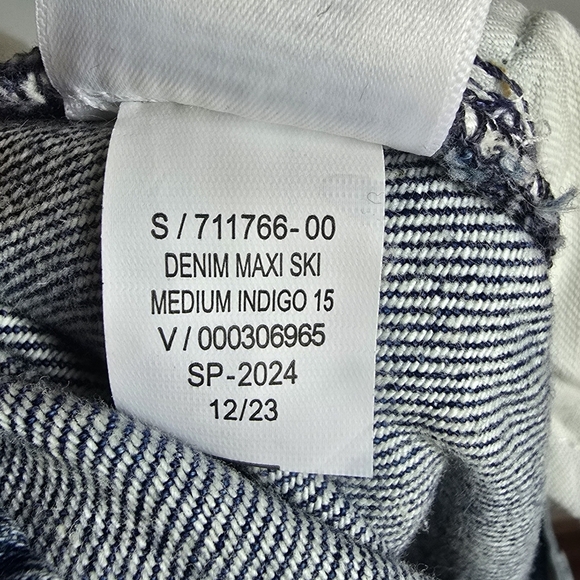 GAP, New, Long Denim Front Slit Medium Indigo Wash Womens Jeans Skirt, Size 20 - Picture 10 of 12